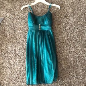 Teal sparkly dress!